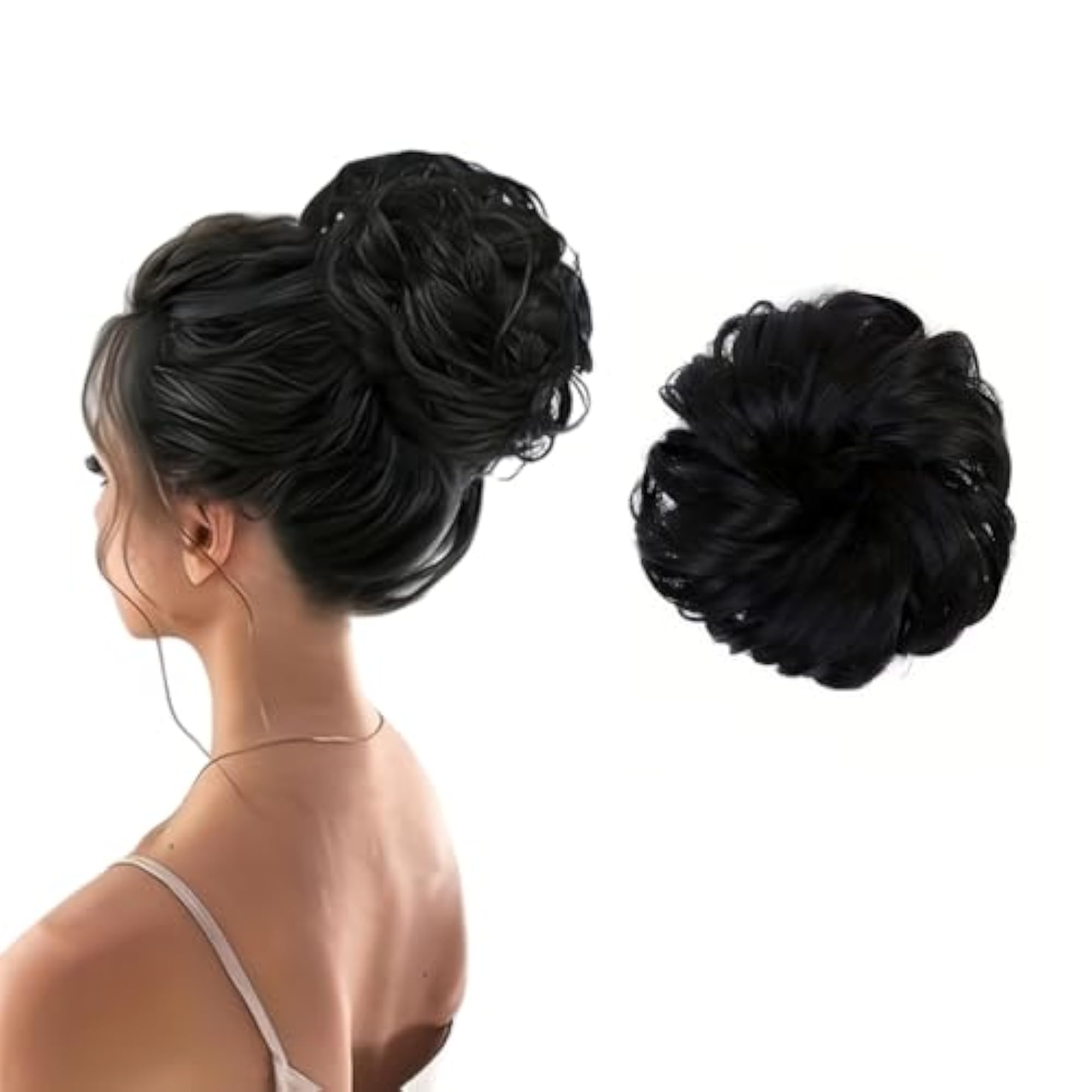 Messy Bun Synthetic Hair Extension, Black